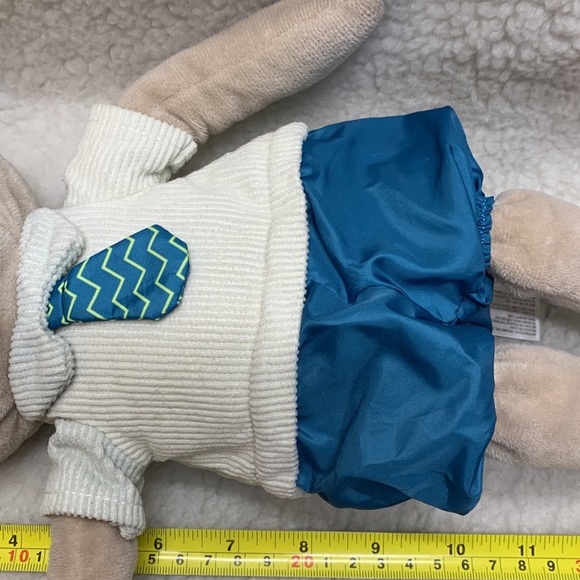 Spark Create Imagine 16" boy lamb grey wearing tie plush rattle stuffed animal - Picture 9 of 11